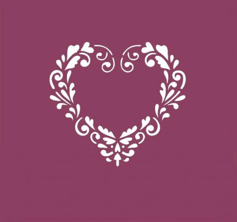 AL Трафарет "Рамка сердце"