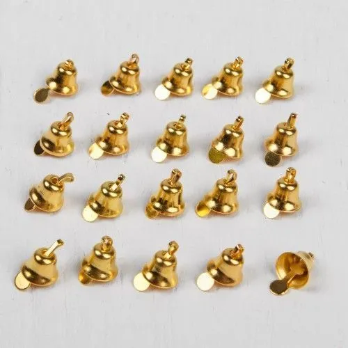 Декор "Колокольчики золотые", 0,8 см, 20 шт