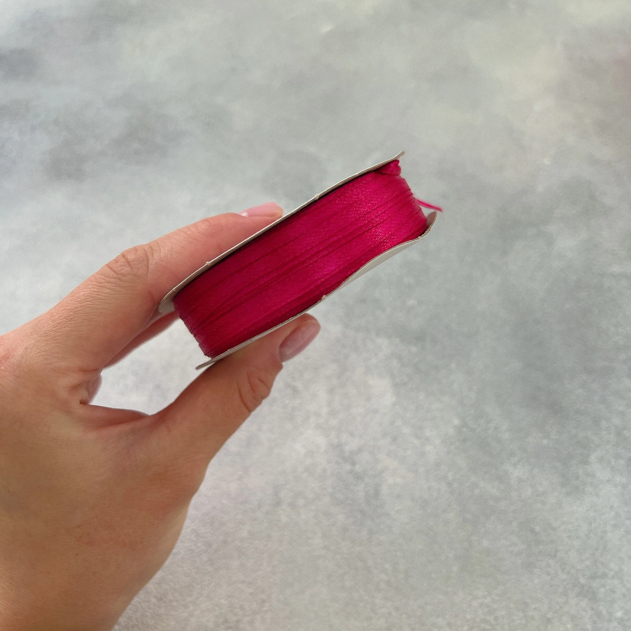 Лента атласная "Сочно розовая 6083" шир-3 мм