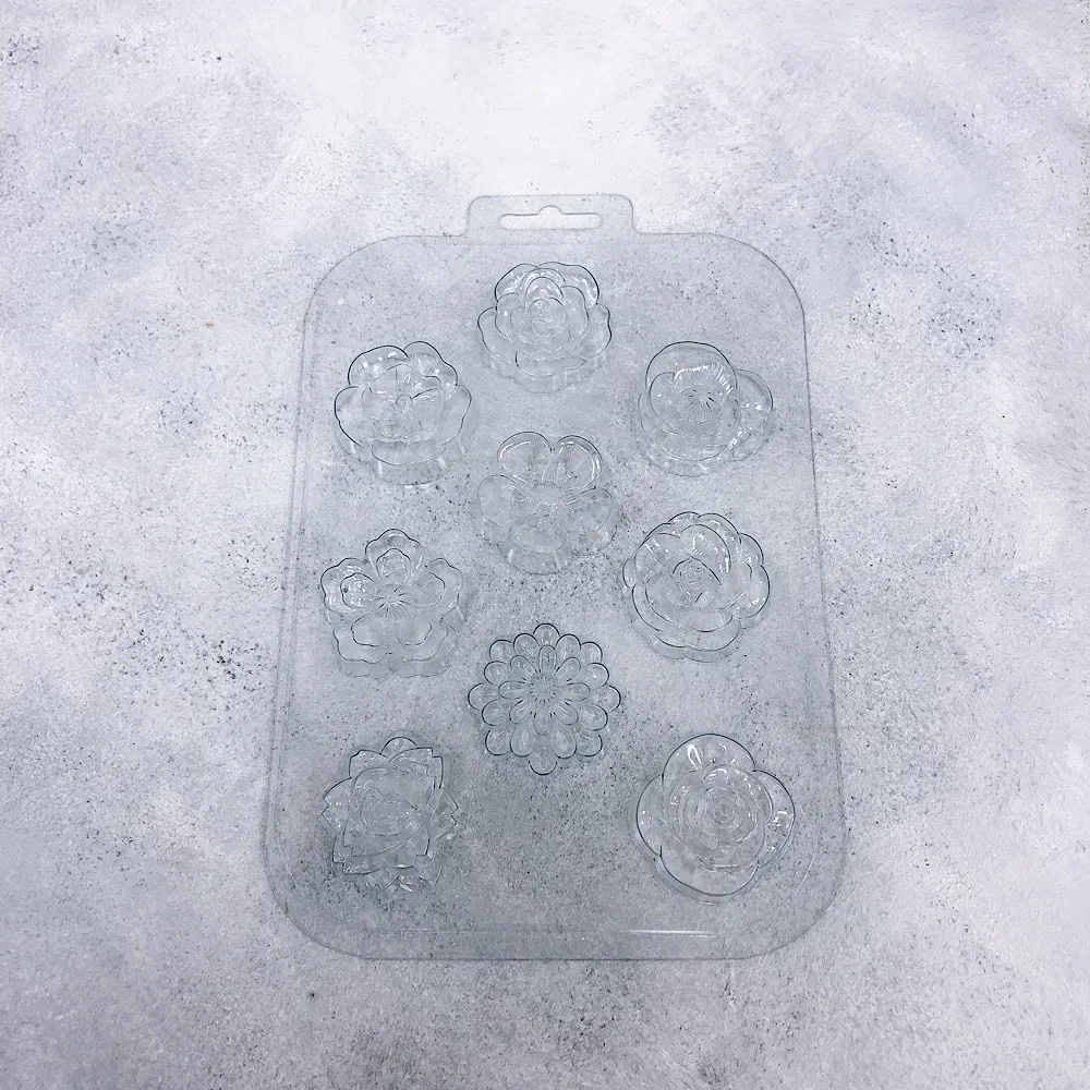 Форма для шоколада Цветочная поляна 9 шт (пластик)