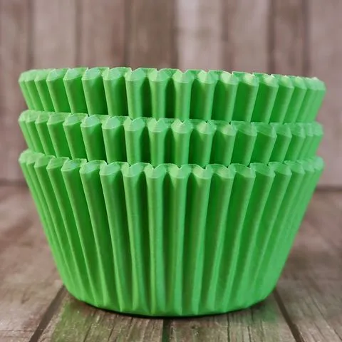 Капсулы для капкейков бумажные формы Зеленые 25 шт 50х30 мм