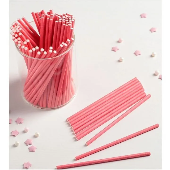 Палочки для кейкпопсов Персиковые 15 см, 100 шт