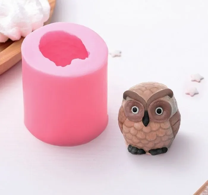 Силиконовая форма молд  3D Совенок 5,8х5,5х5,9 см