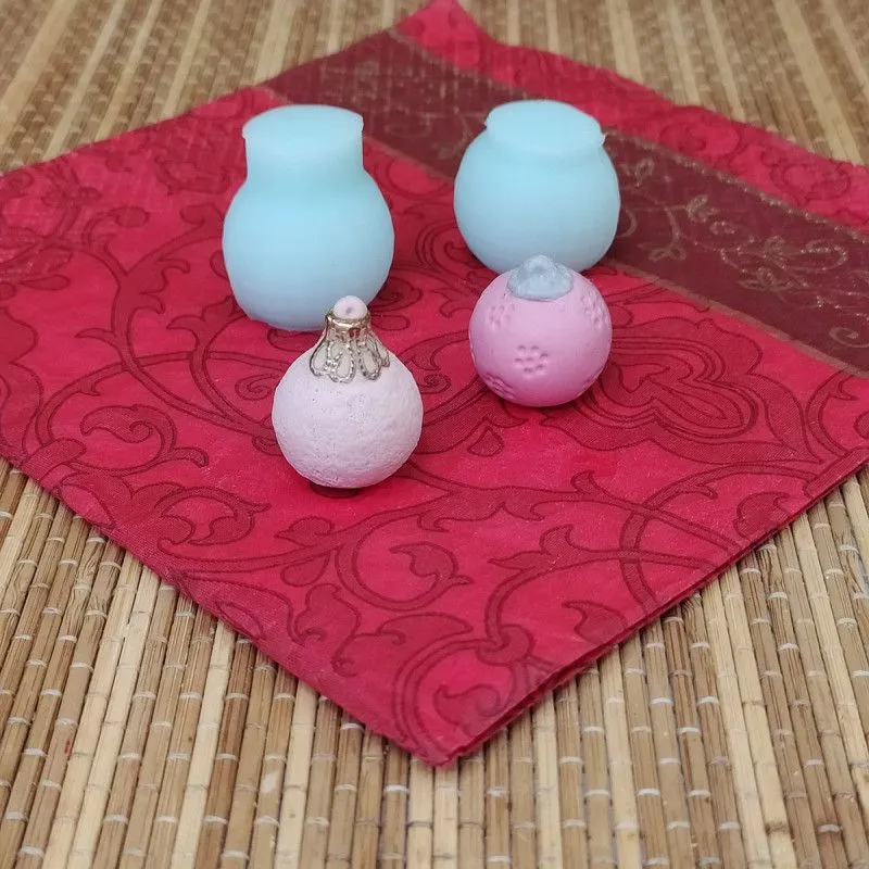 Силиконовая форма молд №1728 "Новогодние шарики" мини