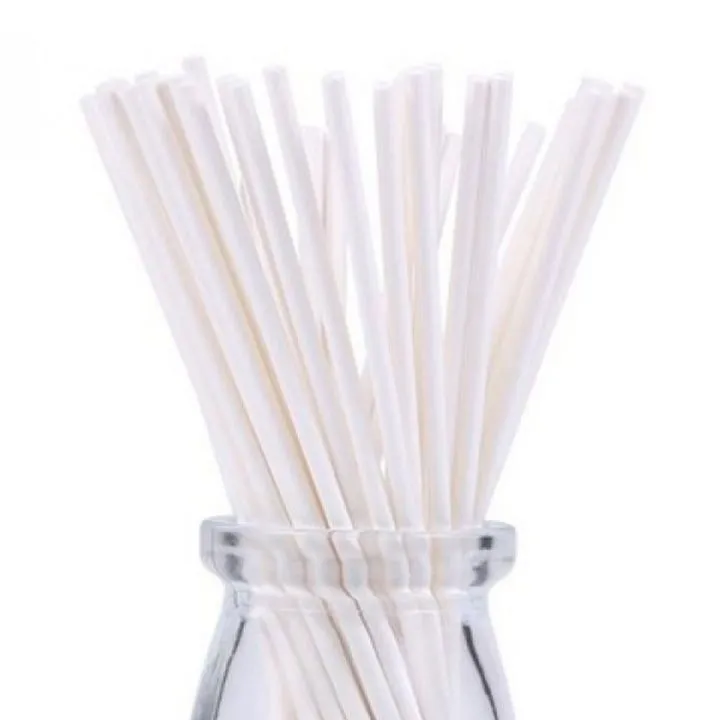 Палочки для кейкпопсов Белые (100 шт, бумага), 15 см