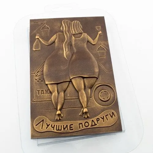 Форма для шоколада "Плитка Лучшие подруги", пластик