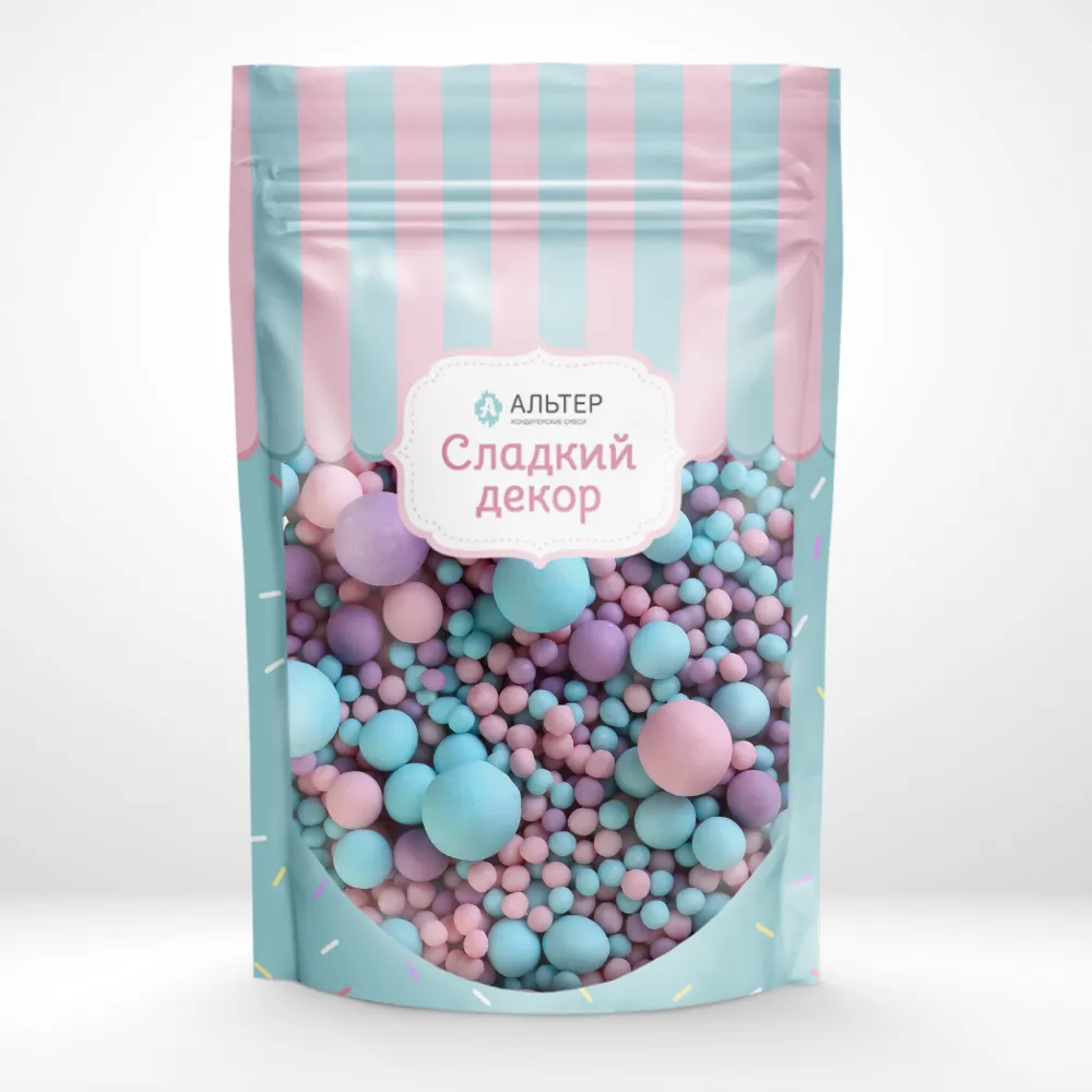 Воздушный рис Альтер в шоколадной глазури Голубой/Сирень/Розовый 298М, 100 гр