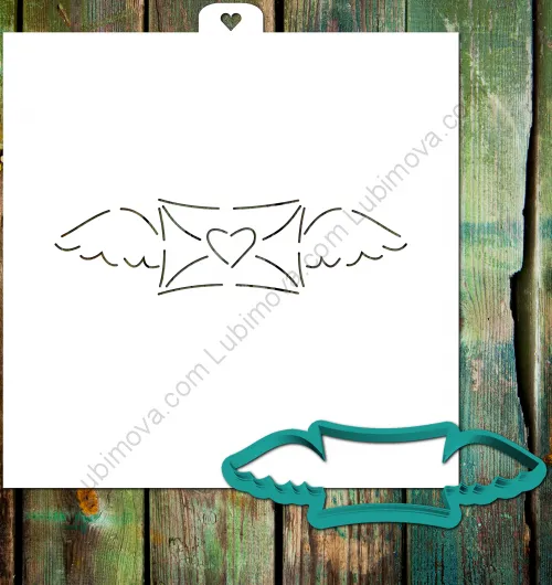 AL Форма+трафарет "Конверт с крыльями"