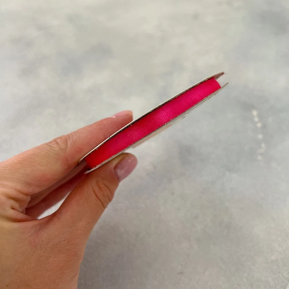 Лента атласная "Розовая-6052" шир-6 мм