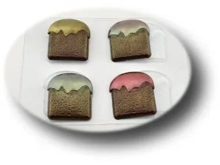 Форма для шоколада "4 кулича", (пластик)