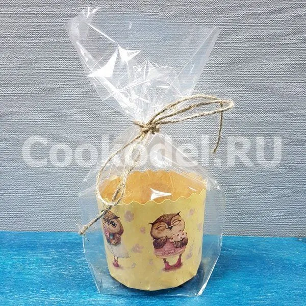 Пакеты для кулича прозрачные с дном, 90х250 мм, 10 шт