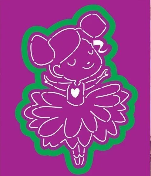 S Форма+трафарет Балерина №3 №216