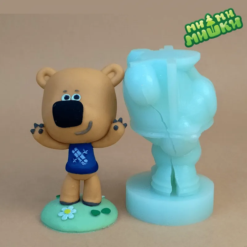 Силиконовая форма молд "Ми-ми-мишки Кеша"