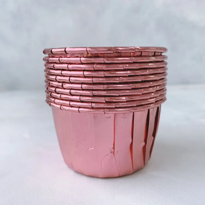 Форма/капсула бумажная "Маффин Розовый Блеск" (10шт) 50х40 мм