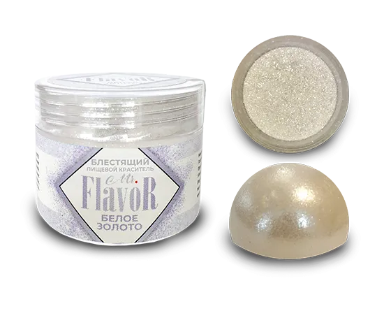 Сухой блестящий краситель Mr Flavor Белое золото, 5 гр