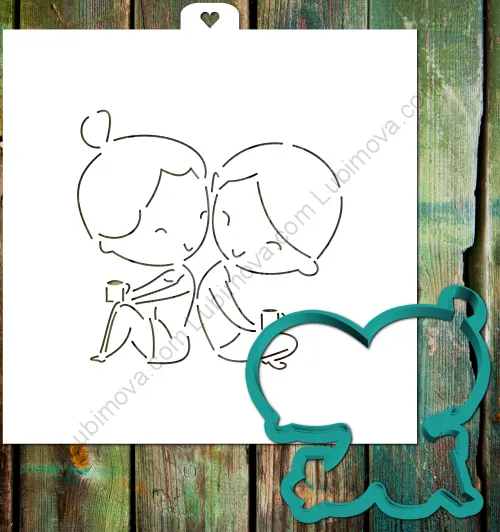 AL Форма+трафарет "Влюбленная парочка"