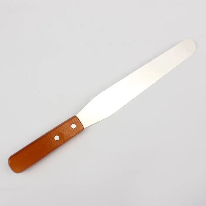 Лопатка - палетка, с деревянной ручкой, рабочая поверхность прямая, 30х3,5 см