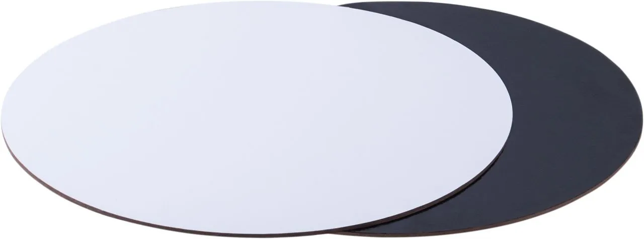 Подложка для торта Белая/черная 28 см, толщина 2,5 мм