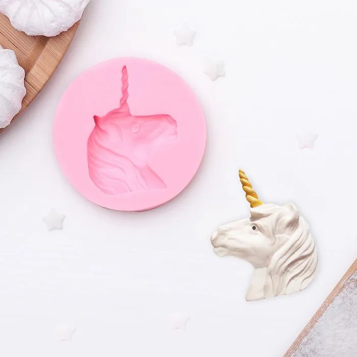 Силиконовая форма молд Единорог 6,3х1,4 см