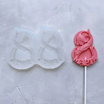 Силиконовая форма для леденцов 8 марта №247 2 шт