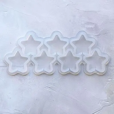 Силиконовая форма для леденцов Звезда №4 166 5 см 7 шт