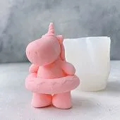 Силиконовая форма молд 3D  Единорог в спасательном круге №438