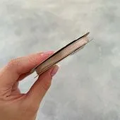 Лента атласная "Молочная 6008" шир-6 мм