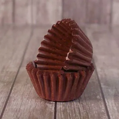 Капсулы для конфет бумажные формы Коричневая 20 шт 30х25 мм