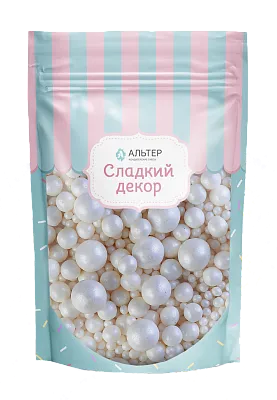 Воздушный рис Альтер в шоколадной глазури Жемчуг Белоснежный 254, 100 гр