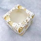 Коробка Новогодние Игрушки с окном 13х13х6 см