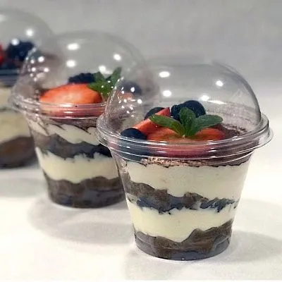 Креманка Купол с крышкой 200 мл, 10 шт