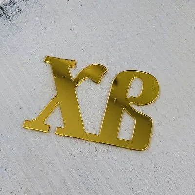 Топпер "ХВ" золото