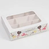 Коробка для 6 кейкпопсов с вкладышем Bon Appetit, 15,2х20х5 см