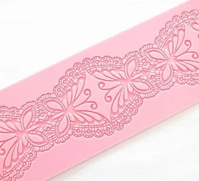 Коврик для айсинга "Ажурные бабочки" 39х10,5 см