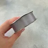 Лента атласная Серебристая 6176 шир 24 мм