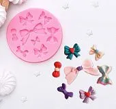 Силиконовая форма молд Бантики 8,5 см