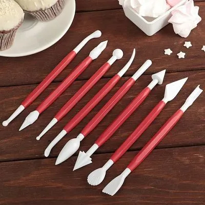 Набор приспособлений для моделирования кондитерских украшений, 8 шт