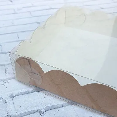 Коробка для пряников Ажурная с фиксацией дна двусторонняя 12х12х3 см