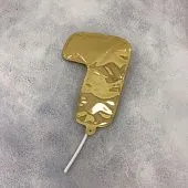 Шар топпер самонадувающийся Цифра 7 с палочкой для торта Золото