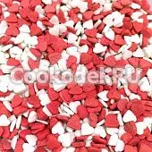 Посыпка Сердечки красно-белые, 100 гр