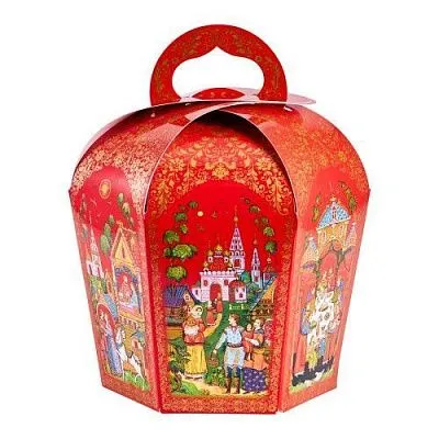 Коробка для кулича "Палех красный", 11х16 см