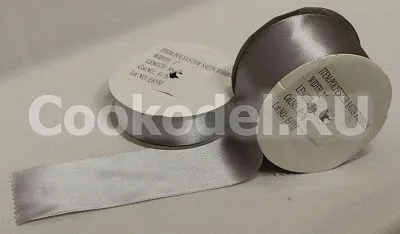 Лента атласная "Серебристая -6176" шир-3 мм (длина 91,3 м)