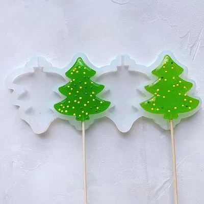 Силиконовая форма для леденцов Елочка №7 225 6 см 4 шт