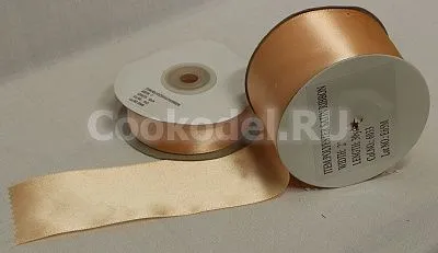 Лента атласная "Персиковая 6033", 24 мм