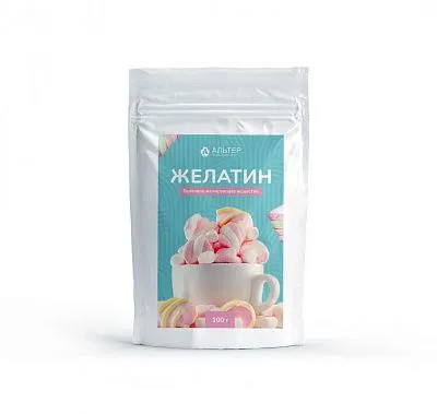 Желатин пищевой говяжий Альтер 220 блюм, 100 гр