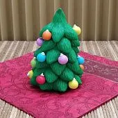 Силиконовая форма молд №1772 "Ёлочка с игрушками"