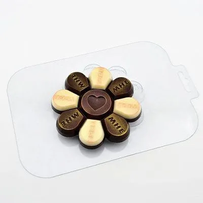 Форма для шоколада "Любовная Ромашка", (пластик)