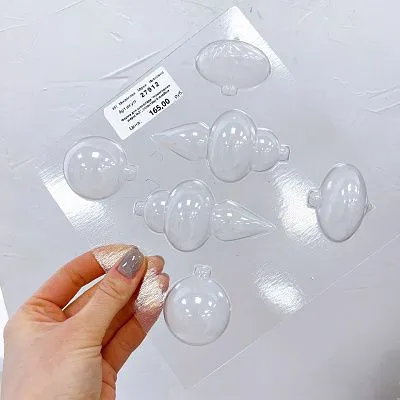 Форма для шоколада "Новогодние шары №3", (пластик) 6 ячейки