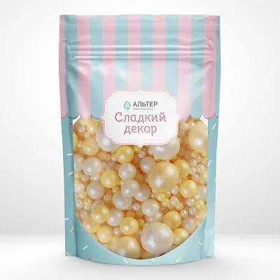 Воздушный рис Альтер в шоколадной глазури Желтый/Серебро №140 100 гр