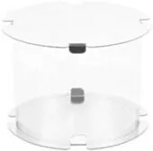 Коробка для торта и пряничного домика Прозрачная Тубус, 16х16 см